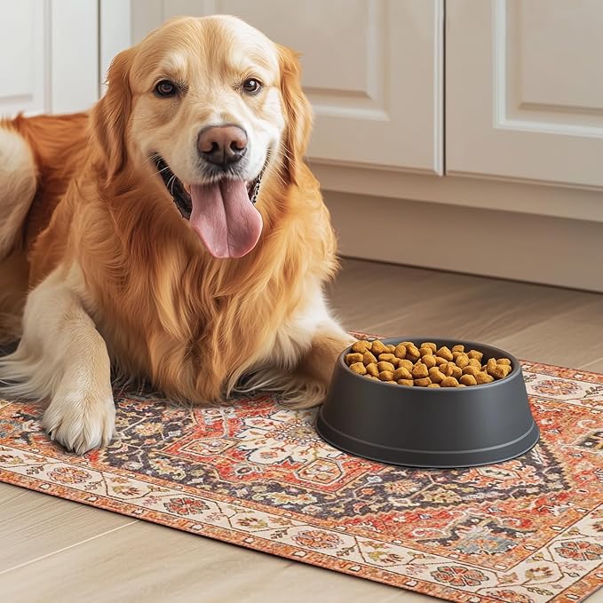 Dog Food Mat for Floors Waterproof Quick Dry Pet Placemat Cat Feeding Bowls Mats for Food and Water, Eco-Friendly Dog Accessories Diatomite Pets Supplies 12" X 20"