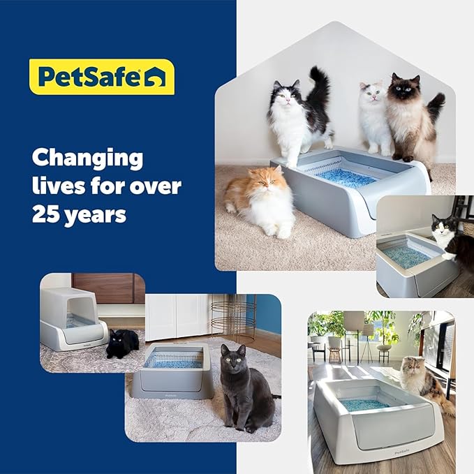 PetSafe ScoopFree Disposable Crystal Cat Litter Tray - Easy Cleaning Box - Refill Tray for Automatic Litter Box - Fresh Scent - 4.3 lb Bags - 6 Pack