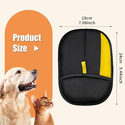 Electrostatic Gloves for Pet Hair Removal: Upgraded 2PCS Animal Fur Removal Tool for Dogs&Cats Efficient Reusable Pet Hair Remover for Couch Carpet Car Seat Clothing Quick Clean (2 pcs-Blue)