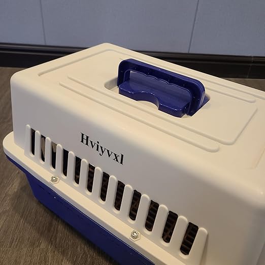 Hviyvxl Pet crates - Durable hard-sided cat and dog cage with top handle, ventilated travel cage, convenient for veterinary examinations and travel