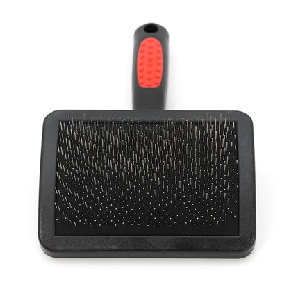 Jeffers Pet Dual Level Pin Universal Slicker Brush for Dogs, Cats & Small Pets - Curved Grooming Brush with Long & Short Pins for Shedding, Detangling, Finishing - Remove Mats & Dead Coat - Large