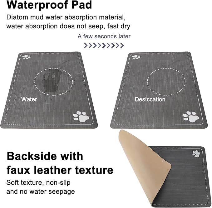 RIZZARI Automatic Dog Water Dispenser: 7L Black Stainless Steel Feeder - Remove Odor/Soften Water - Elevated Design Eases Joint Strain for Senior Dogs - Prevent Urinary Stone - for Livingroom Bedroom