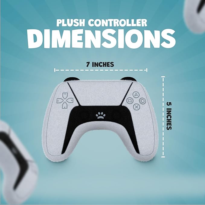 Video Game Controller Parody Dog Toy – Funny Squeaky Dog Toys for Interactive Play and Training – Durable, Easy to Clean, Birthday Gifts for Small, Medium and Large Dogs