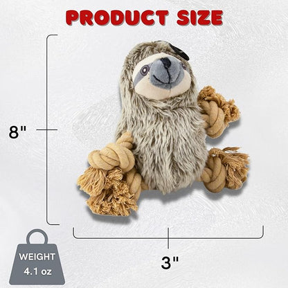 Steel Dog Roper Meerkat, Plush Dog Toy with Knotted Rope Hands and Feet, Dog Chew Toys for Small, Medium, Large Breed