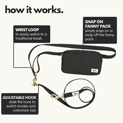 Hands Free Dog Leash with Treat Pouch – Waterproof Cross Body & Waist Leash for Dog Walking and Training with Poop Bag Holder - Cute Walking Accessories for Medium and Large