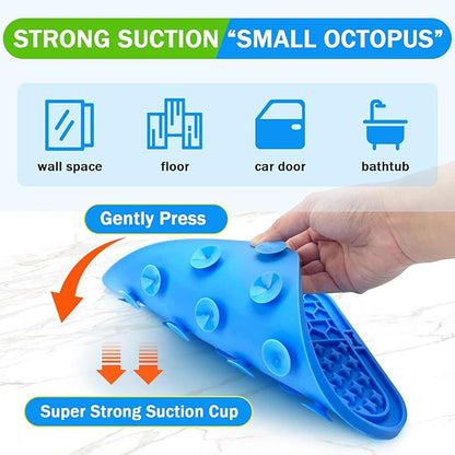 Licking Mat for Dogs, Dog Licking Mat Slow Feeder Dog Bowls, Peanut Butter Lick Pad with Suction Cups for Anxiety Relief Perfect for, Treats, Yogurt BPA Free (2 Pack)