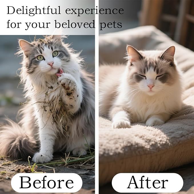 Cat Steam Brushes For Indoor Cats 4-In-1 Pet Steam Brush For Cats And Dogs, Comb, Massage, Cleaning, Shedding & Combing All In One Misting Cat Brush For All Long-Haired And Short-Haired Pets (White)