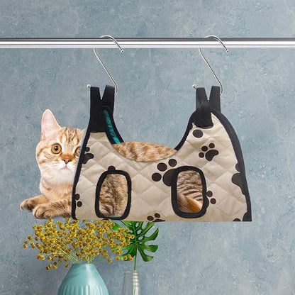Pet Dog Grooming Hammock with Hanging Hook Cat Dog Restraint Bag Puppy Holder Cat Grooming Hammock Helper for Bathing Trimming Ears Cleaning, M