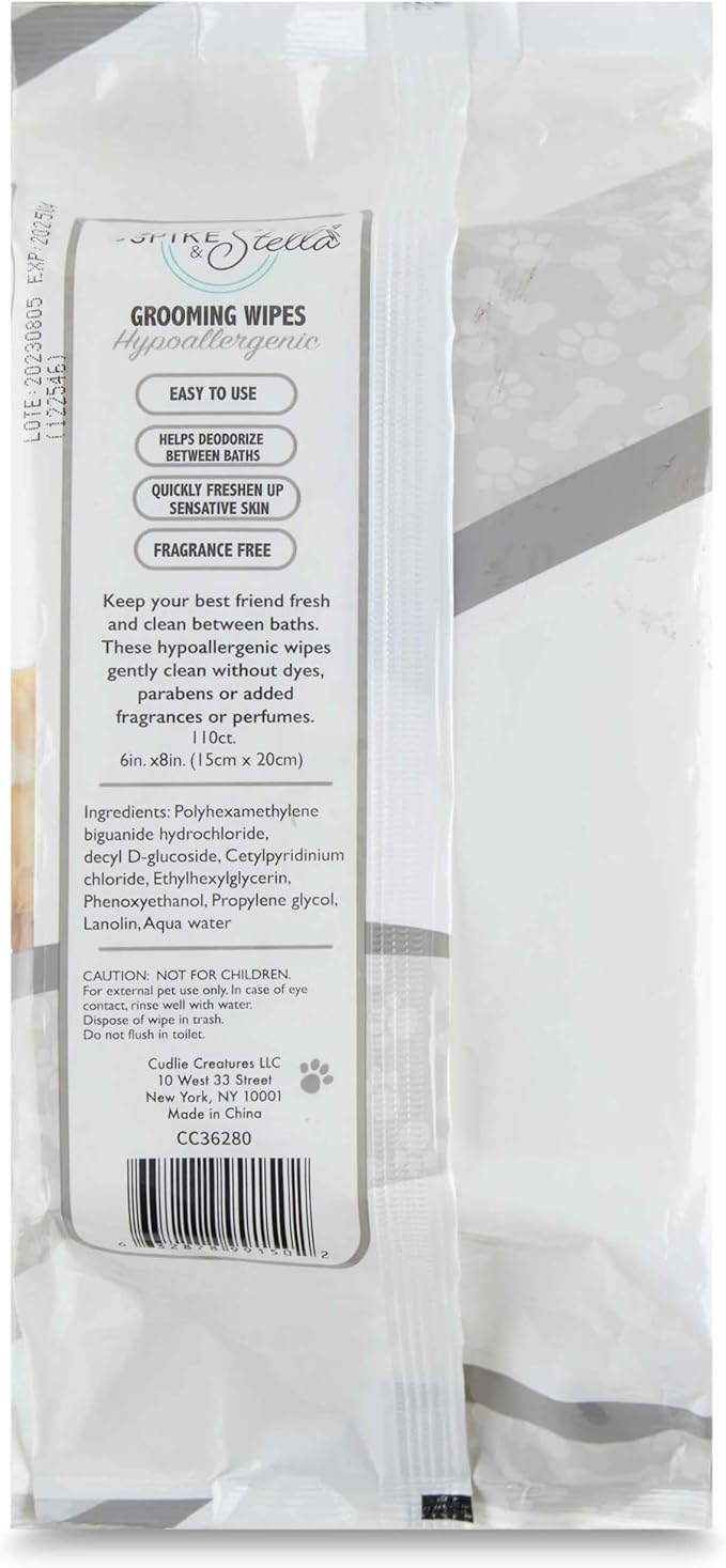 110 Pack Pet Grooming Wipes - Large & Extra-Large Sizes - Lavender, Aloe, & Unscented Variations - Hypoallergenic & Extra Durable - Perfect for Dogs & Cats, 6"x8"