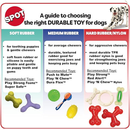 SPOT Play Strong Small Ball - Durable TPR, Treat Hiding, Virtually Indestructible Dog Toy for Aggressive Chewers, Small Dogs & Puppies, 2.5 inch