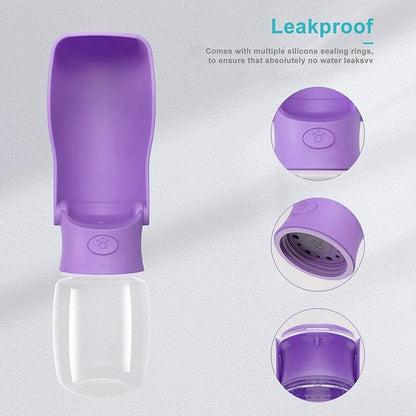 Portable Dog Small Animals Water Bottle for Walking 19 OZ or 12 OZ Pet Water Bottles for Puppy Medium Large Dogs Little Animals Water Dispenser Dog Small Animals Water Bowl