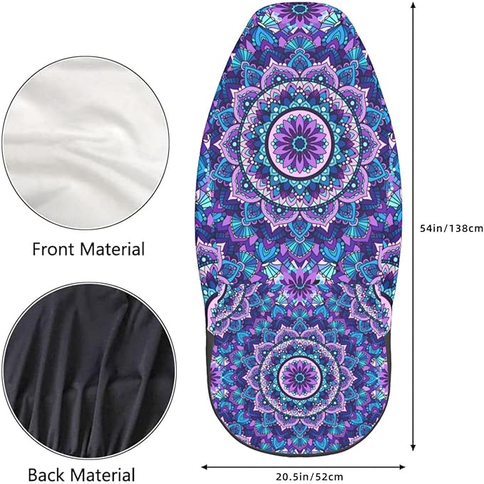 Foruidea Bohemian Style Mandala Print Car Seat Covers Universal 2 Pcs Auto Front Seat Cover Fit Most Cars,SUV,Sedan,Trucks