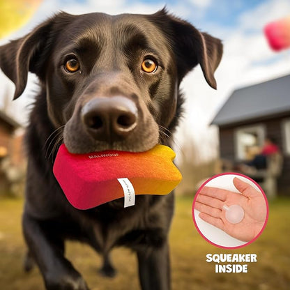 Puff Parody Dog Toy – Funny Squeaky Dog Toys for Interactive Play and Training – Durable, Easy to Clean, Birthday Gifts for Small, Medium and Large Dogs - Peach
