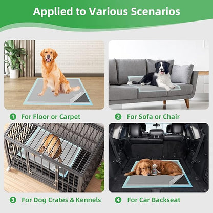 Charcoal Puppy Pads 28"x34" (30-Count), Activated Carbon Dog Pads Extra Large, Leak-Proof Pee Pads for Dogs, Super Absorbent Pet Training Pads for Puppies, Piddle Pads for Doggies, Cats