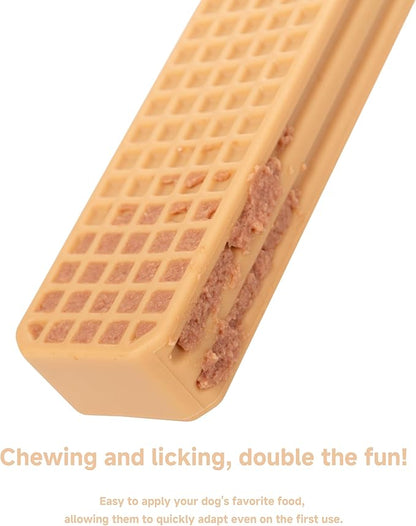 Durable Chew Toy for Large Dogs - Peanut Butter Flavor Dental Chew Toy, Long-Lasting Nylon for Aggressive Chewers, Reduces Tartar and Plaque