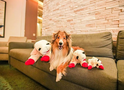 HDP Lambchop Plush Dog Toy 24" with Squeaker Color:White 24" Size:Pack of 1