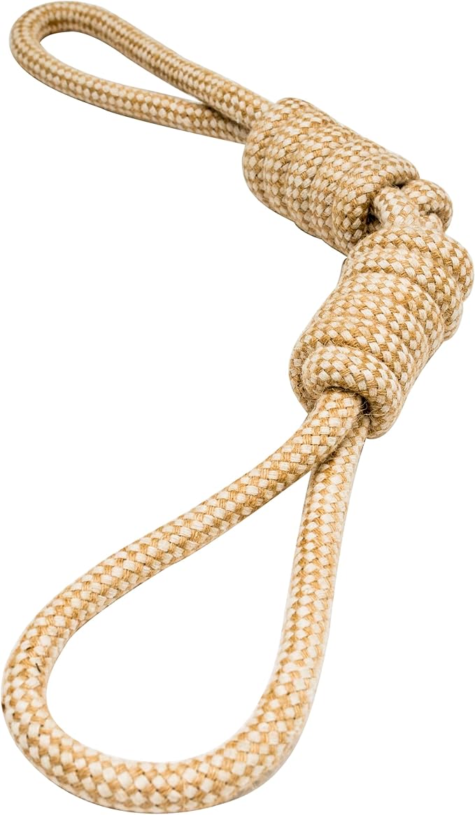 Franklin Pet Supply Natural Non-Toxic Rope Dog Toys Hemp Play Fetch Tug of War Dog Teething Puppy Chew 4 Pack