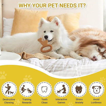 Dog Chew Toys for Aggressive Chewers, Dog Toys for Large Medium Small Dogs, Chew Bones for Heavy Chewer, Indestructible Bone Toy Nylon Dogs (Bone)