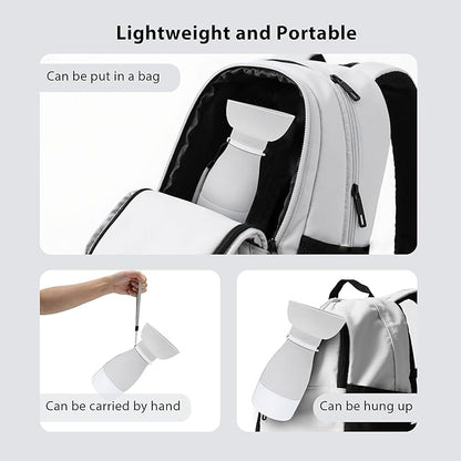 Portable Pet Water Bottle - 20 oz with 8.8 oz Food Container ,Silicone Leakproof Travel Bottle for Dogs Cats, Detachable Feeding Dish for Walking Hiking Travel Grey