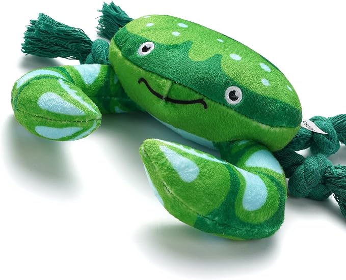 Dog Toys, Dog Plush Toy for Large Breed, Cute Squeaky Dog Toys with Crinkle Paper, Dog Chew Toys for Puppy, Small, Middle, Big Dogs (Crab)