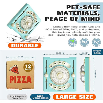 KADTC 2 Levels of Challenge Dog Puzzle Feeder Toy U.S. Brand - Design Spin-to-Release Treat Food Dispenser for Small Medium Large Dogs Boredom Buster Mental Stimulation Enrichment Slow Feeding Toys