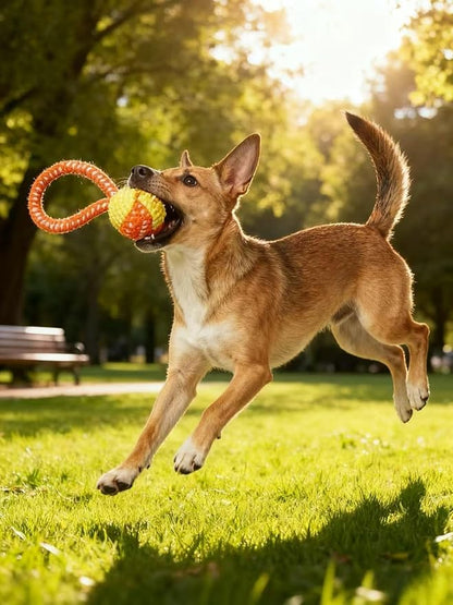 7 Pack Orange Yellow Braided Puppy Rope Toys, Durable Dog Chew Rope for Medium Large Dogs, Interactive Dog Rope Chew Toy for Chewing Tug of War Teeth Cleaning