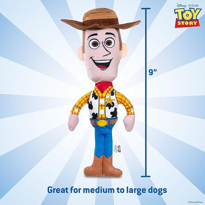 Disney for Pets Pixar’s Woody Woofin' Pet Toy Pixar Dog Toys | Plus Toy for Dogs Inspired by Woody from Pixar’s Toy Story with Squeaker, 9 Inch