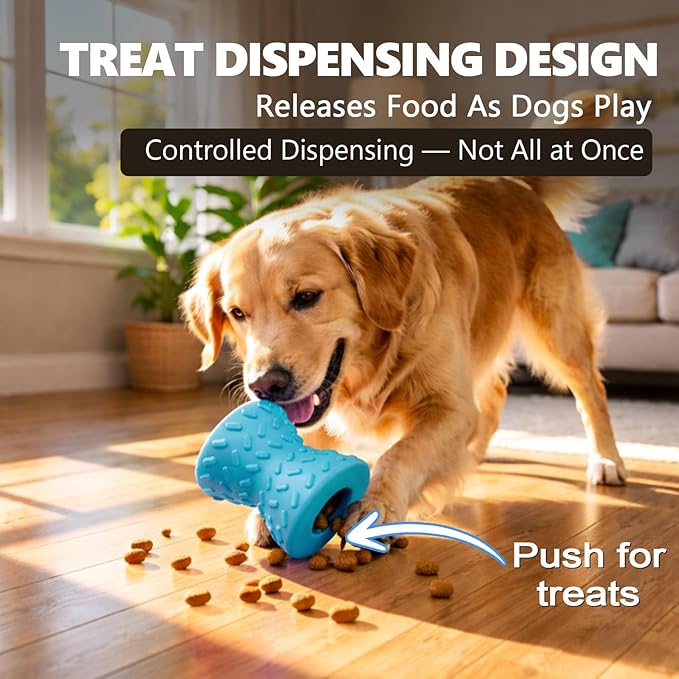 Dog Puzzle Toy – Treat-Dispensing Dog Toy to Keep Dogs Busy, Interactive Dog Toy for Mental Stimulation & Boredom Relief,Slow Feeder Dog Toy for Small & Medium Dogs