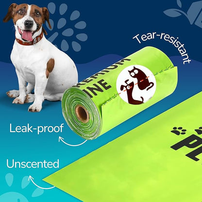 Pet N Pet 360 Counts, Unscented Dog Poop Bags Rolls, 41% Plant Based & 59% PE Poop Bags For Dogs, 24 Rolls Extra Thick Dog Waste Bag, Doggie Poo Bag