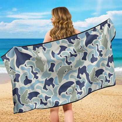 SEANATIVE Fish Camo Car Seat Cover Sweat Towel with Storage Bag for Front Seats in Cars, Trucks, SUVs – Universal Seat Liner, Easy Install, Washable, Breathable Fabric
