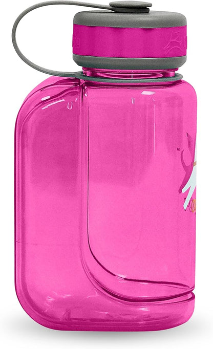 OllyDog OllyBottle, Dog Water Bottle with Detachable Bowl, No Spill Travel Bottle for Dogs, Wide Drinking Cup, BPA-Free Tritan, Easy Clean, Convenient for Walking & Hiking (600ML, Hot Pink)