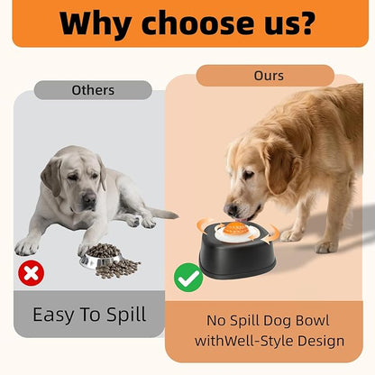 Slow Feeder Dog Bowl for Liquid Treats & Bone Broth - Anti-Slip with Interactive Obstacle Ball, 3/4 Cup Lick Bowl for Yogurt, Post-Op Nutrition, All Ages & Small Medium Large Breeds (Blue)