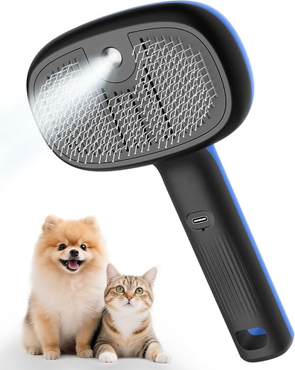 Steam Brush for Dogs and Cats,Dog and Cat Hair Brush for Shedding and Grooming with Electronic Mist Spray,Pet Steam Brush for Dog & Cat,Cat Steam Brushes for Indoor Cats.