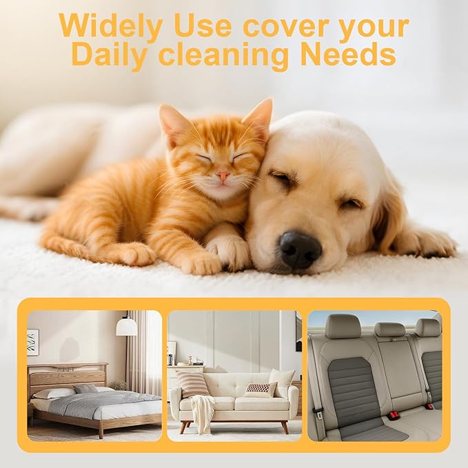 Pet Hair Removal Glove for Cats & Dogs, 2025 Newly Upgraded Electrostatic Pet Hair Removal Gloves, Reusable Pet Hair Remover Tool for Clothing, Couch, Carpet, Car Seat (2PCS)