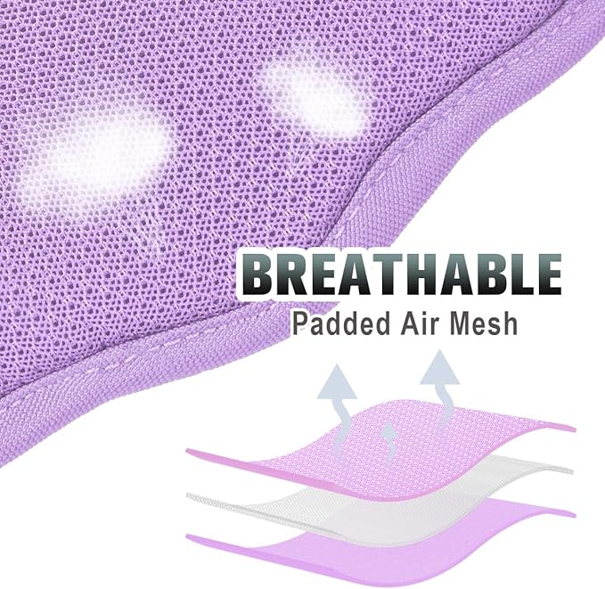 BARKBAY No Pull Dog Harness Large Reflective Dog Harness with Front Clip and Easy Control Handle for Walking Training Running with ID tag Pocket(Violet Purple,XL)