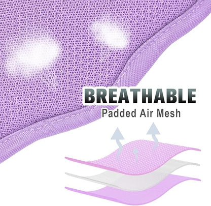 BARKBAY No Pull Dog Harness Large Reflective Dog Harness with Front Clip and Easy Control Handle for Walking Training Running with ID tag Pocket(Violet Purple,XS)