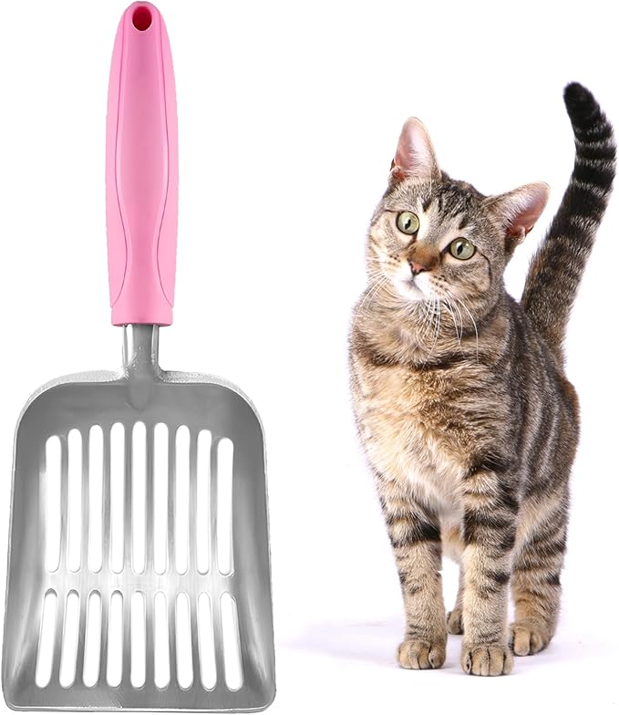 SunGrow Large Cat Litter Scoop, Life Transforming Cat Scooper, Reduces Hand Fatigue, Saves Clear Litter, Makes Scooping Faster and Easier