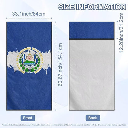SEANATIVE Car Seat Towel Covers - Breathable Sweat Absorbing Automotive Seat Protectors for Gym, Camping & Pet Transport (Fits SUV/Truck), Flag of El Salvador Print
