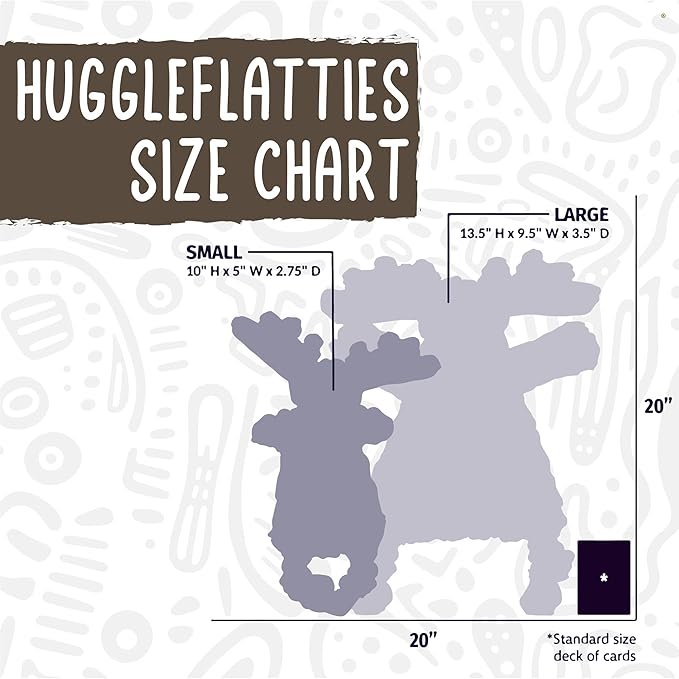 HuggleHounds Flatties - Dog Plush Toys to Keep Them Busy, Squeaky Crinkle Pet Toy for Medium and Large Dogs, Durable Stuffed Animal Toy - Reggie Racoon HuggleFlatties, Large