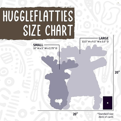 HuggleHounds Flatties - Dog Plush Toys to Keep Them Busy, Squeaky Crinkle Pet Toy for Medium and Large Dogs, Durable Stuffed Animal Toy - Reggie Racoon HuggleFlatties, Large