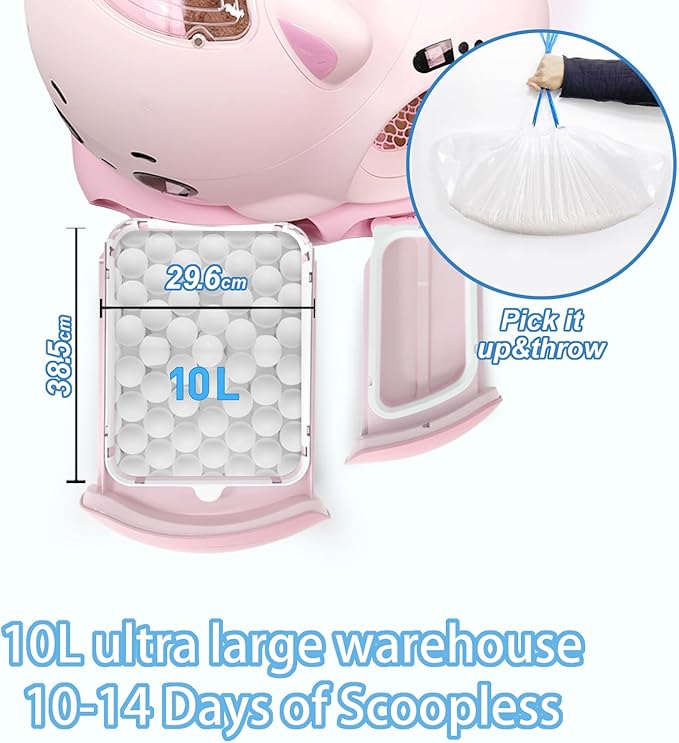 Automatic Self-Cleaning Cat Litter Box with AI & 21 Sensors – Extra Large 80L, Multi-Cat Safe, Dual Odor Control, Low-Entry Design, Quiet Motor, APP Control-Blue