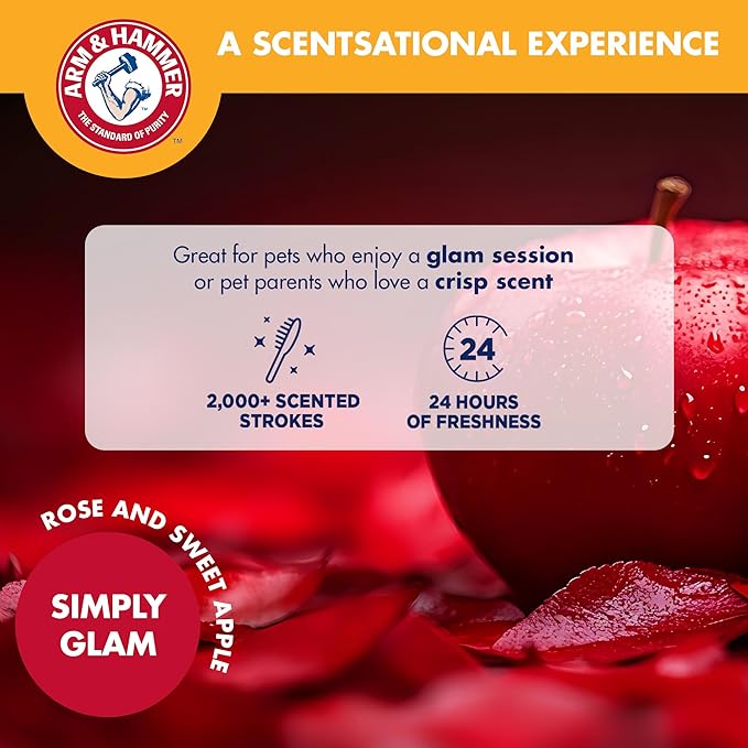 Arm & Hammer Deodorizing Dog Comb with Fragrance Transfer Technology – Scented Dog Grooming Comb for Detangling & Shedding, Dematting Tool For Dogs, Sweet Apple & Rose Scent
