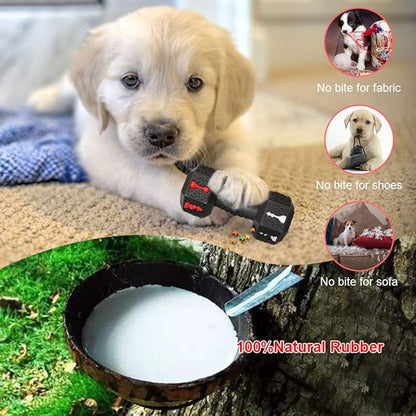Dog Chew Toys for Aggressive Chewers Indestructible Dog Toys Tough Natural Rubber Dumbbell Toy for Small Medium Large Dogs Large Black