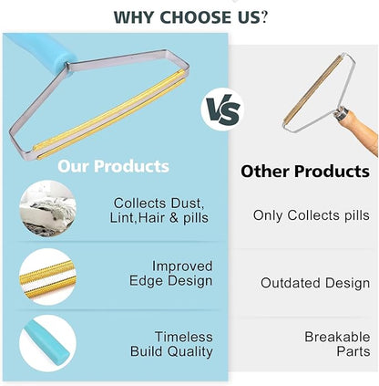 Pet Hair Remover Tool,Uptoroot Cleaner Pro Pet Hair Remover,Cat Hair Remover Multi Fabric Edge and Carpet Rake Scraper -Dog Hair Remover for Rugs,Couch & Pet Towers