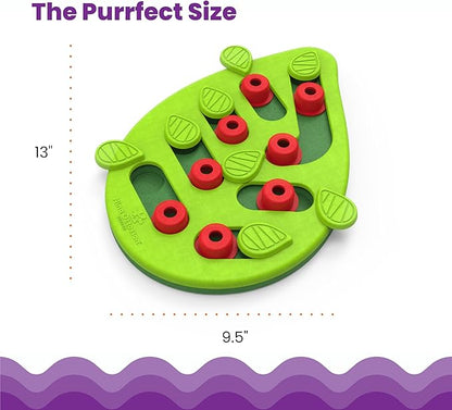 Catstages Nina Ottosson Buggin' Out Puzzle & Play – Interactive Cat Puzzle Feeder for Indoor Cats, 16 Hidden Treat Compartments, Slow Feeder, Durable & Easy-Clean, 13in x 9.5in