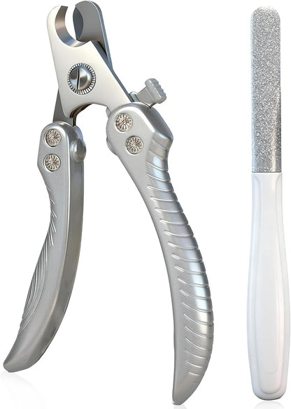 Dog Nail Clippers for Large Dogs, Heavy Duty Dog Nail Cutter, Extra Sharp Scissor for Meddium, Large and Extra Large Pets, with Dog Nail File