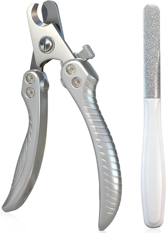 Dog Nail Clippers for Large Dogs, Heavy Duty Dog Nail Cutter, Extra Sharp Scissor for Meddium, Large and Extra Large Pets, with Dog Nail File