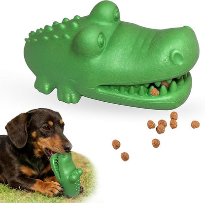 Treat Dispensing Dog Toys - Durable Dog Toys for Aggressive Chewers, Nature Rubber Chew Toy for Medium & Large Dogs, Relieve Boredom Separation Anxiety & Clean Teeth, Dishwasher Safe
