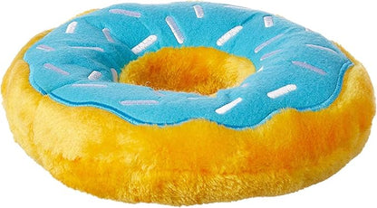 ZippyPaws Donutz - Stuffed Dog Toys to Keep Them Busy, For Medium and Large Dogs, Squeaky Pet Toy for Boredom, Chew Toy with Stuffing, Soft Plush Puppy Products, Funny Food Toy - Jumbo Blueberry Donut
