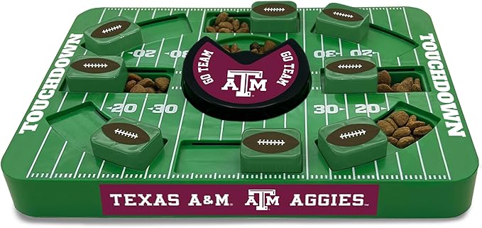 Pets First NCAA Texas A&M Large Puzzle Toy, New Size, Interactive Dog Treat & Slow Feeding Toy